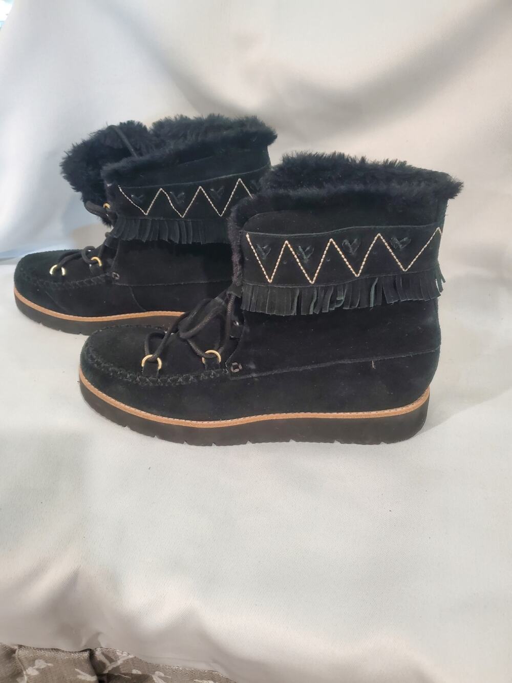 Jack Rogers Women's Shoes Jack Rogers Vera Suede Lace Up Boots size8.5. S69
